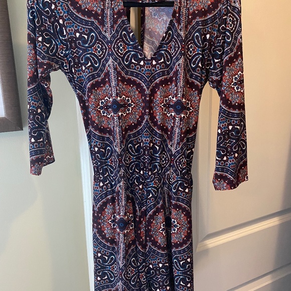 Paisley Maroon Romper - Picture 1 of 3